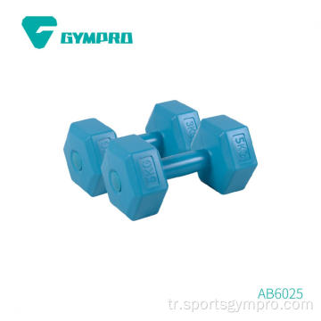 Fitness Pe Hex Çimento Dumbbell